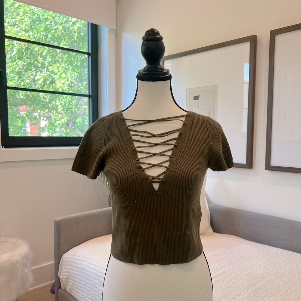 T by Alexander Wang cropped Sweater Tee Size XS